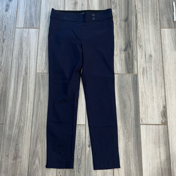 Maurices Navy Textured Elastic Waist Pants Size Medium - Picture 1 of 12